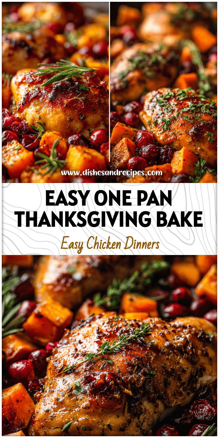 Sweet Potato Cranberry Chicken Bake – Easy One Pan Thanksgiving Dinner